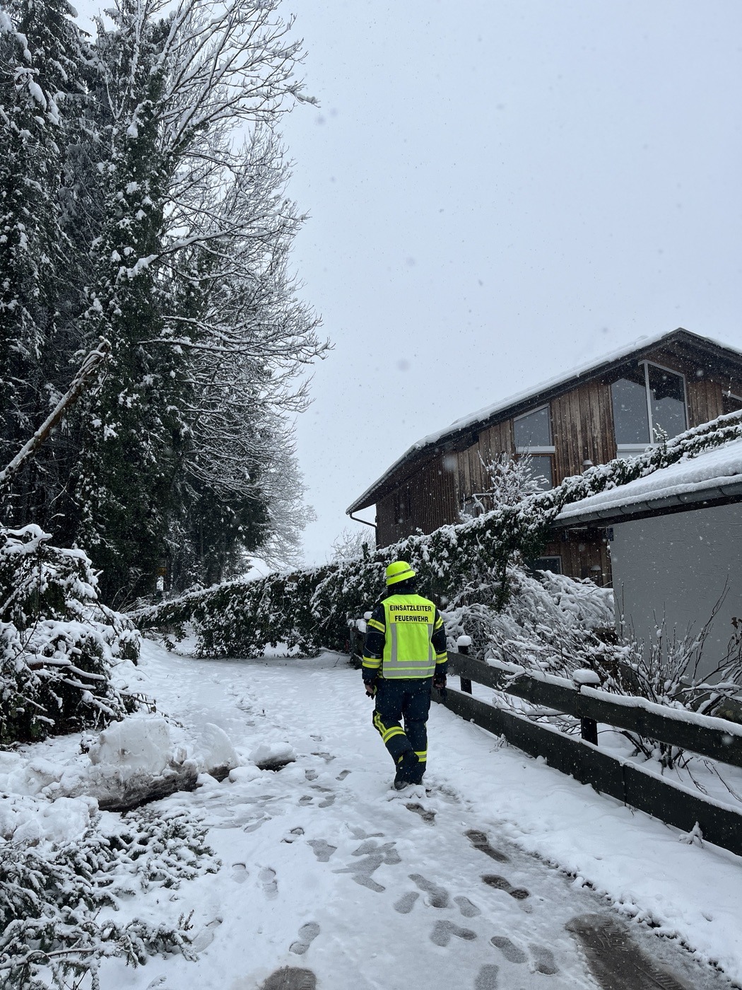 Baum auf Garage - Einsatz